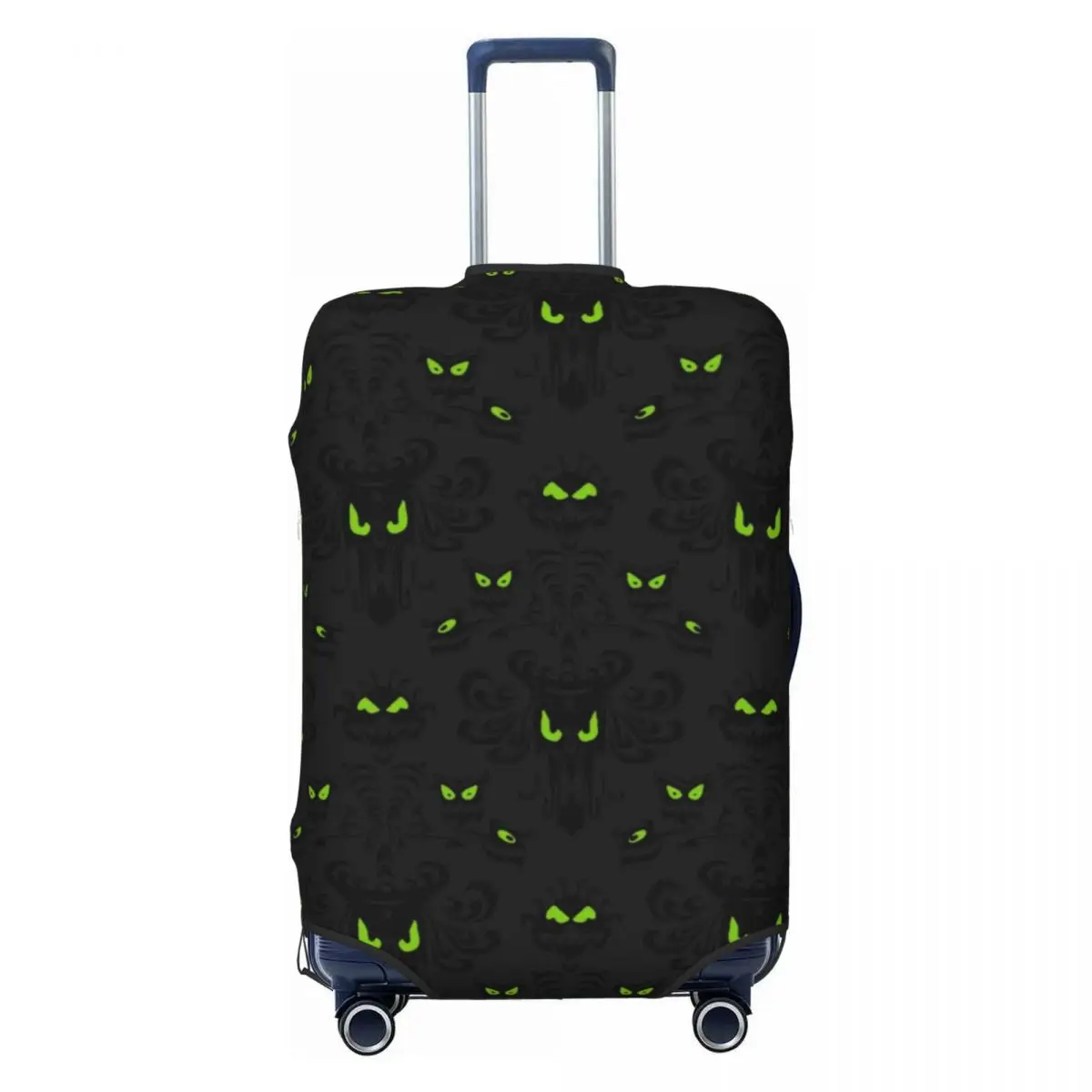 

Happy Haunted Suitcase Cover Dust Proof Halloween Ghost Mansion Travel Luggage Covers for 18-32 inch
