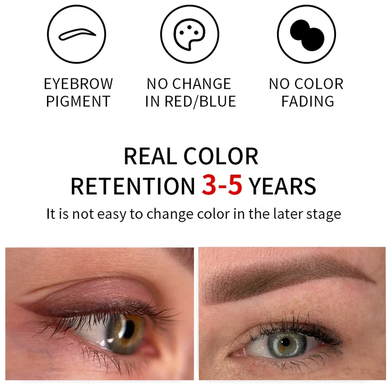 AIMOOSI Henna Eyebrow Tattoo Ink Professional Microblading Pigment for Eyeliner 3ml Permanent Makeup Black Tattoo Inks Supplies