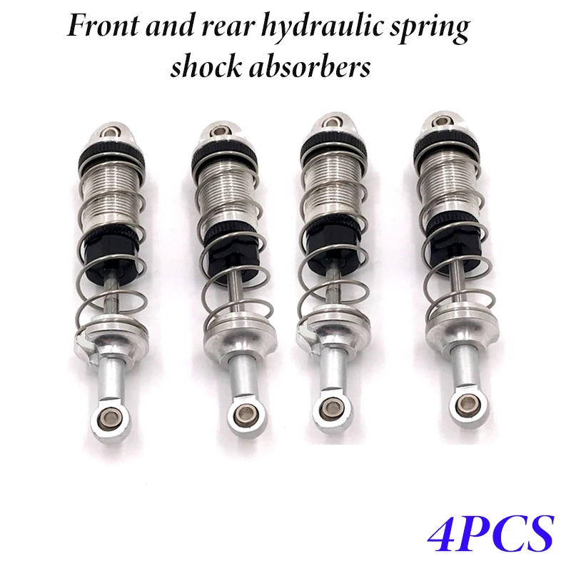High-Performance Metal Upgrade: Front and Rear Hydraulic Spring Shock Absorbers for RC Cars