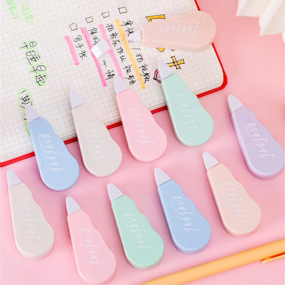 사무용품 귀여운 디자인 안전 그립, 사용하기 쉬운 사무실 교정 문구, 정밀 교정 미니