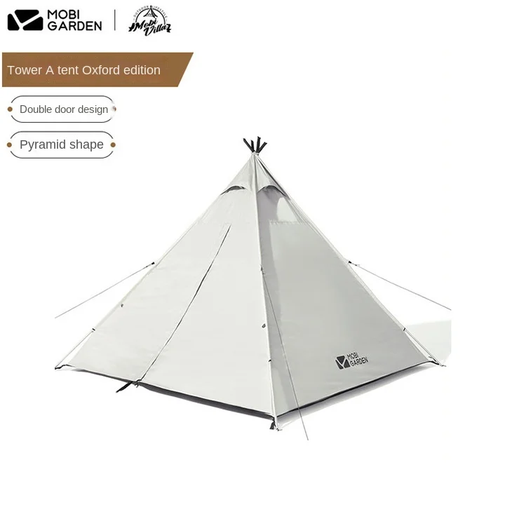 Outdoor Portable Camping Indian Pyramid Tent Folding 3-4 People Space Sun Protection and Rain Protection