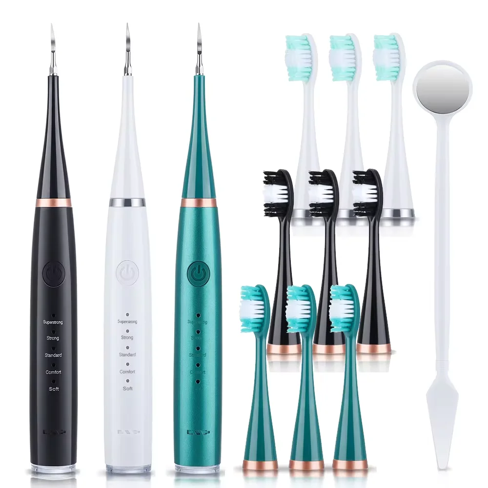 Electric Sonic Dental Calculus Scaler 5 Modes Oral Teeth Tartar Remover Plaque Stains Removal Teeth Cleaner Teeth Whitening Care