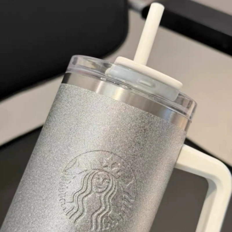 Starbucks Thermal Travel Mug with Anti-Spill Straw Lid and Wide Handle, 900ml Capacity