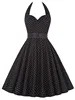 112586-fdb10e.jpg Robe d'été décontractée femmes à pois rétro Robe trapèze Pin Up Robe Vintage années 60 50 Rockabilly Robe d'été
