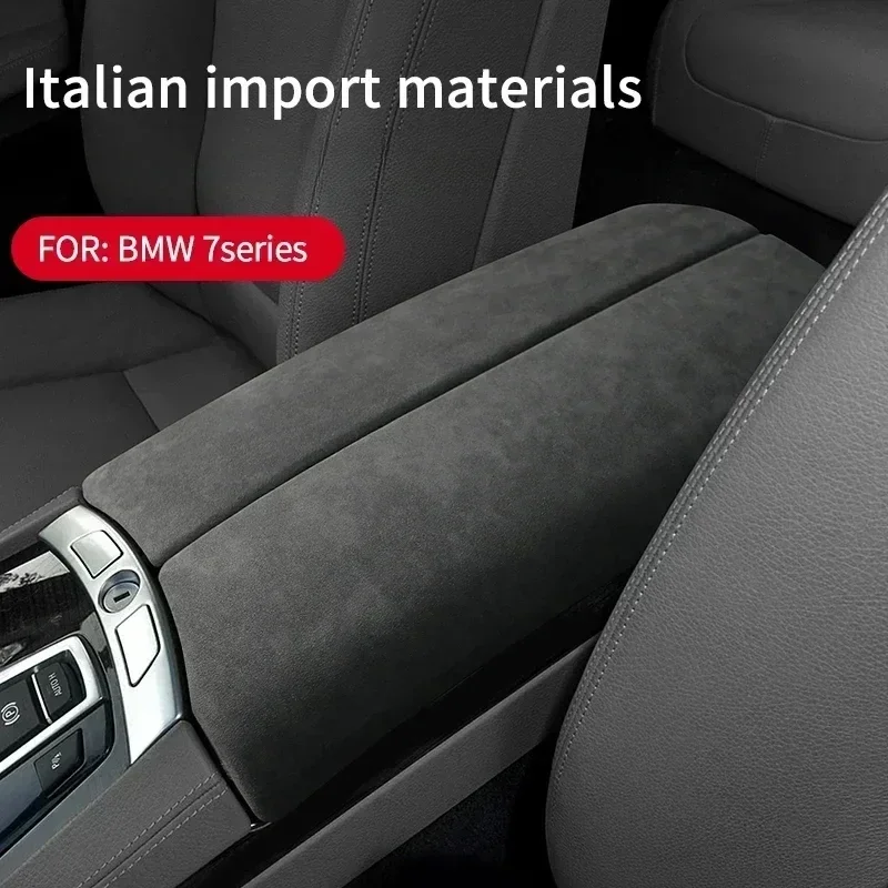 

Suede For BMW 7 Series F01 Car Armrest Box Cover Center Console Armrest Protector Pad Interior Decoration Accessories
