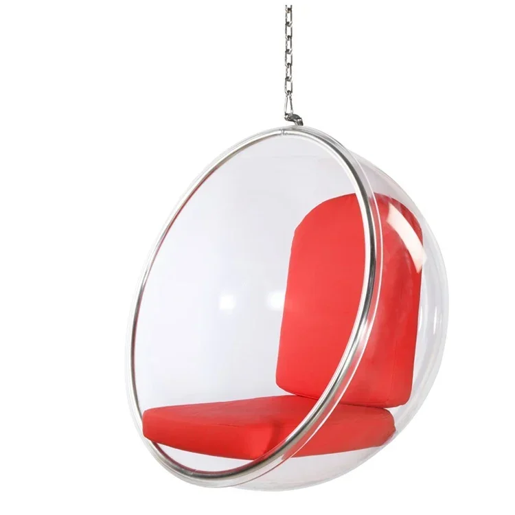 Glass ball transparent bubble chair hemisphere hanging chair space acrylic hanging basket