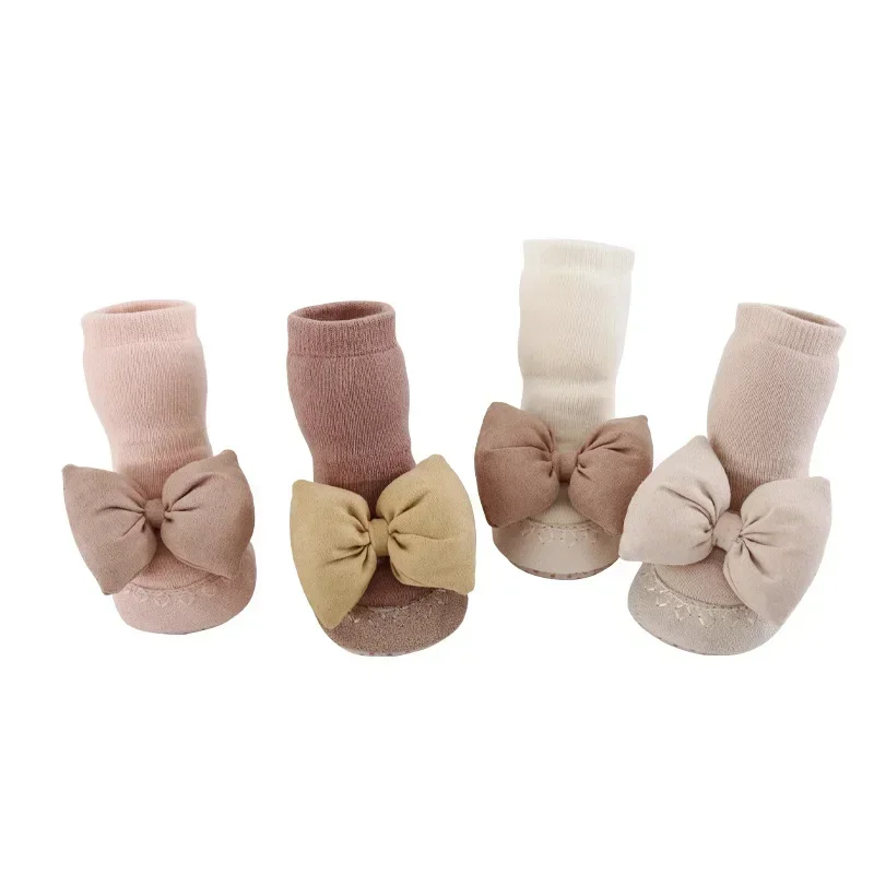 Cotton Non Slip Baby Girl Sock Shoes for Autumn Winter