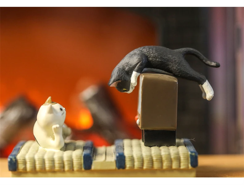 Neue Produkte auf Lager, siehe Goldfisch-Katze, Blindbox, Fische fangen, drei Blumen, Katze, schwarze Katze, trendiges Spiel mit Desktop-Ornamenten, Geschenk – Detail 16