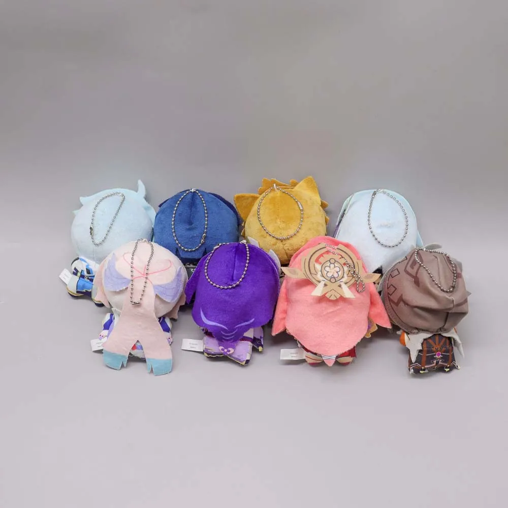 10cm Game Genshin Impact Plush Doll Keychain Venti Albedo Xiao Raiden Shogun Tartaglia Kazuha Stuffed Pendant Toy Beadchain Gift