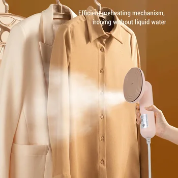 Ferro da stiro a vapore portatile per vestiti Uso bagnato e asciutto Mini macchina da stiro portatile con pannello Ti con serbatoio dell'acqua da 60 ml per i viaggi 1