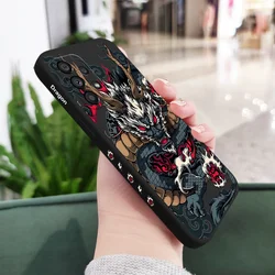 Reversed Dragon Protective Phone Case Cover - Samsung A52S(A52)5G (Black)