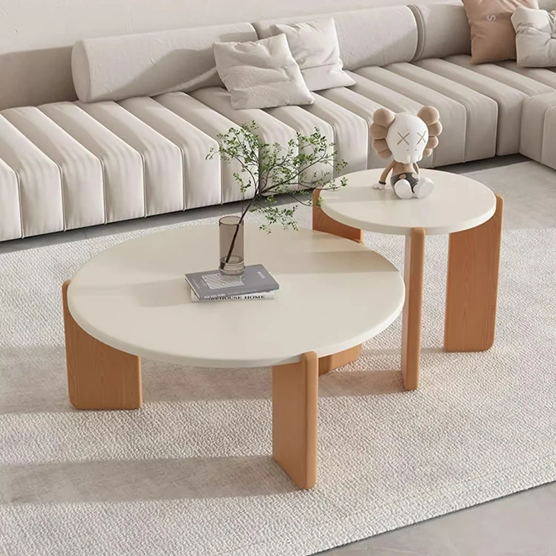 Kitchen Modern Coffee Table Wooden Round Living Room Coffee Tables Aesthetic