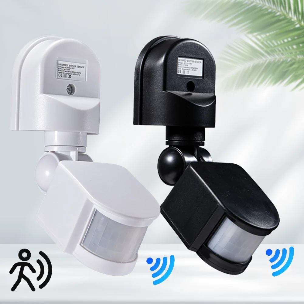 220V 110V Motion Sensor PIR Movement Detector Automatic Infrared 180 Degree Rotating Outdoor DC12V Light Switch