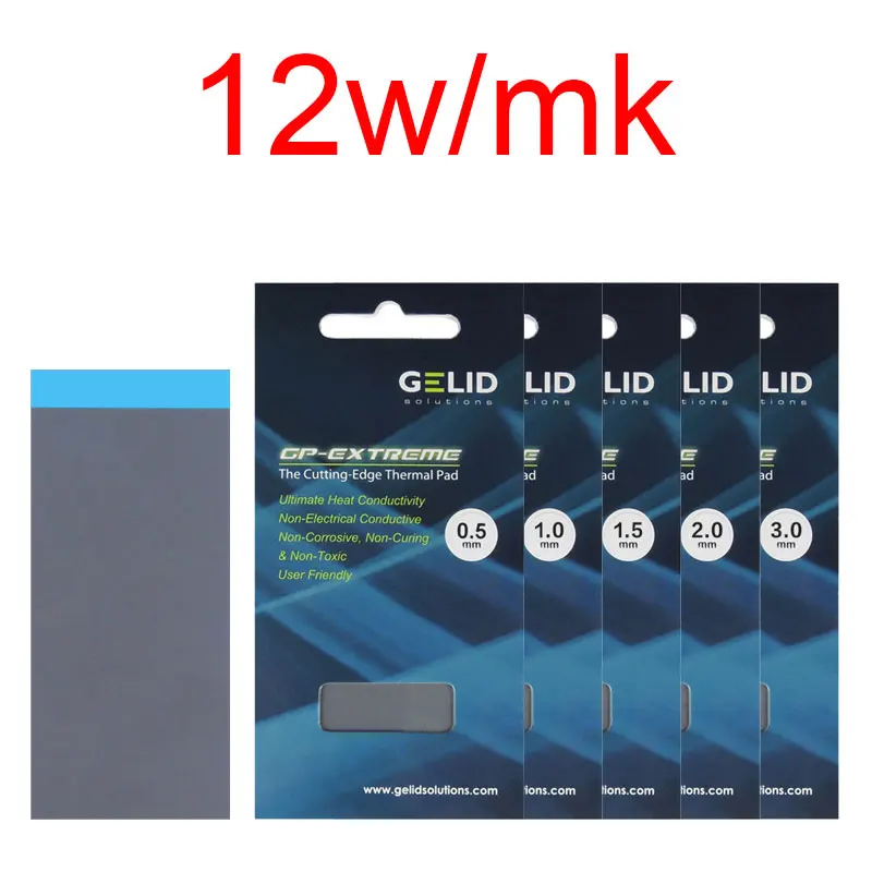 

GELID GP-Ultimate 12W/MK Thermal Pad CPU 120*120*0.5mm 1mm 1.5mm High thermal conductivity silicone grease sheet Suitable