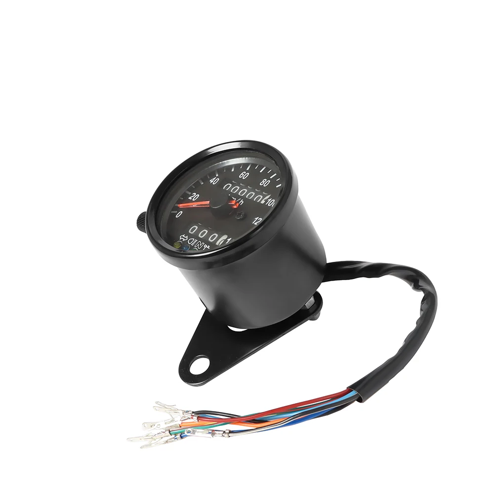 Velocímetro De Motocicleta Con Doble Odómetro - Carcasa De Acero Inoxidable, Retroiluminación LED, Compatible Con La Mayoría De Motos, ATV Y Scooters