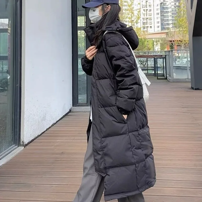 2023 New Women Down Jacket Winter Coat Female Mid Length Version Parkas Thick Large Size Outwear Hooded Leisure Time Overcoat