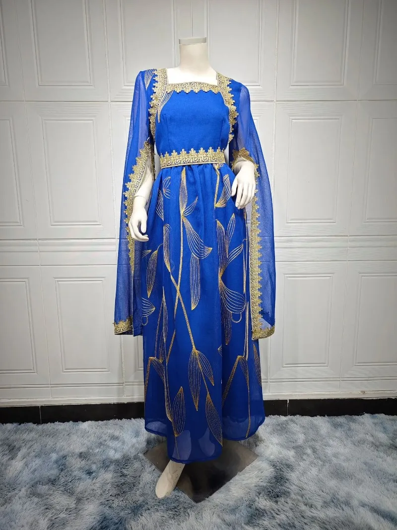 2023 Abaya Dubai Luxury Summer Elegant Muslim Women Long Sleeve Embroiedry Long Abaya Muslim Fashion Dresses Abaya Dresss