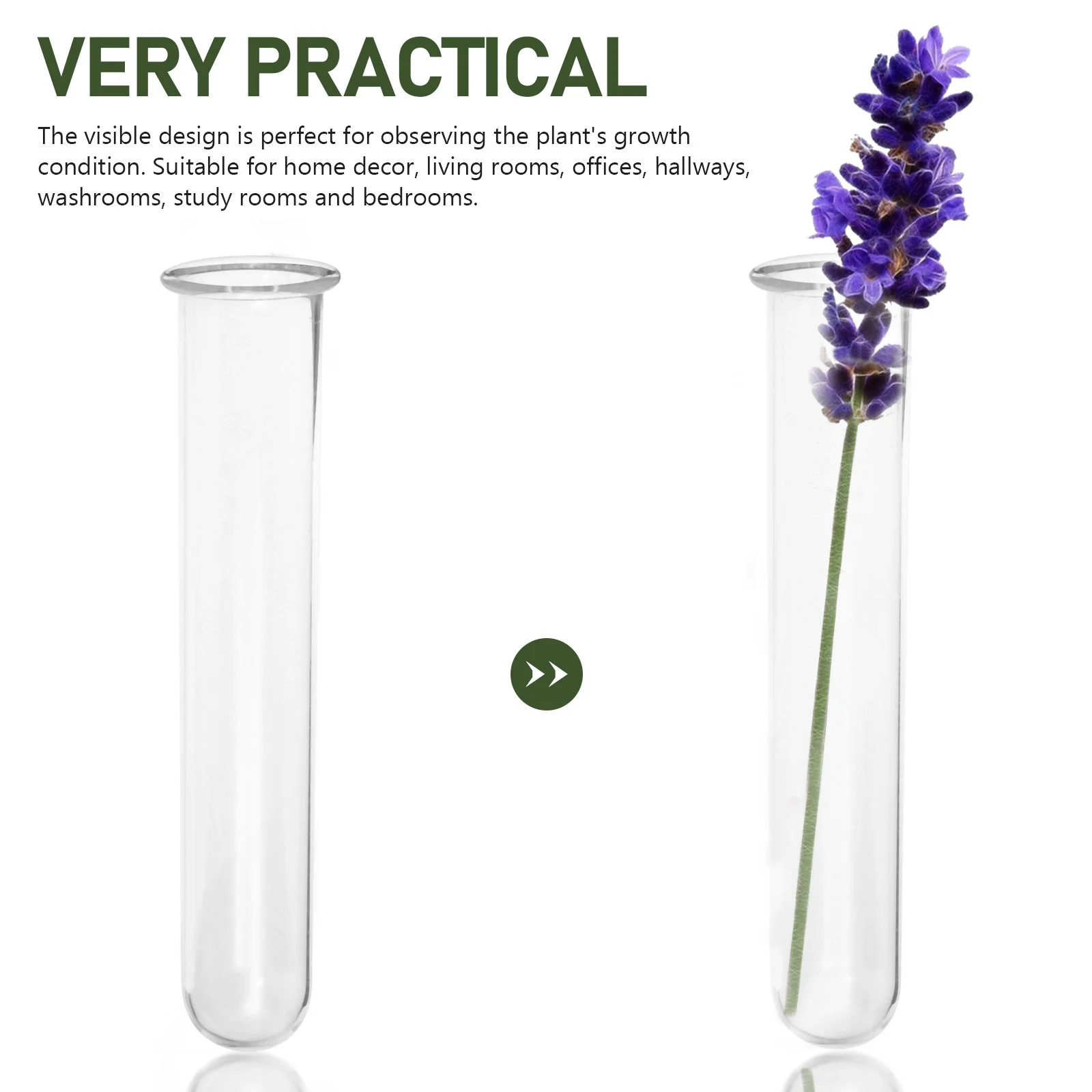 4 Pcs Hydroponic Test Tube Vase Tubes for Plants Hinged Bud Gold Wall Decor Flower Terrarium Convenient Glass Vases Flowers 4