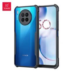Shockproof Airbag Transparent Back Cover Case for Huawei Nova 8i & Honor 50 Lite (Black Phone Case)