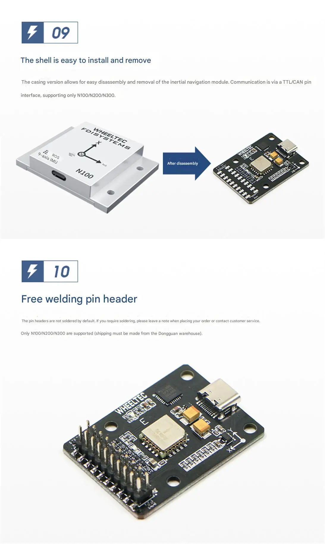 WHEELTEC IFDISYSTEMS N Series ROS High-precision IMU Inertial Navigation Module