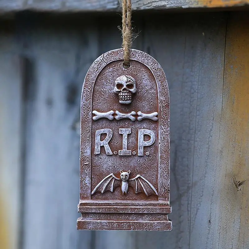 

Tombstone Ornaments Horror House Props Rip Tombstone Halloween Tombstone Haunted Spooky Decorations Rip Tombstones Tree Pendant