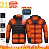 21 Areas Heated Jacket Mens Jacket Waterproof Heating Jacket Men Warm Winter Jackets Parkas Coat Heated Vest Tactical 1