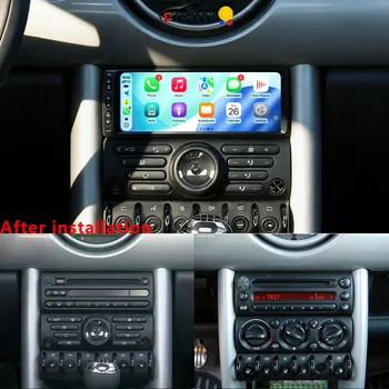 Radio para Auto CHSTEK con Carplay Android 14 para BMW Mini Cooper S R50 R52 R53 2004-2007, Reproductor Multimedia, GPS, WIFI, 4G, BT, Unidad Principal 1