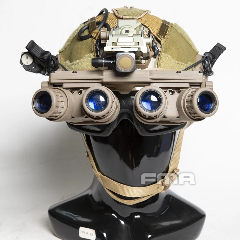 FMA GPNVG PVS18-Ensemble de Vision Nocturne Quatre Barils Quatre Yeux, Version Non Fonctionnelle, Modèle Militaire COS DulEquipment