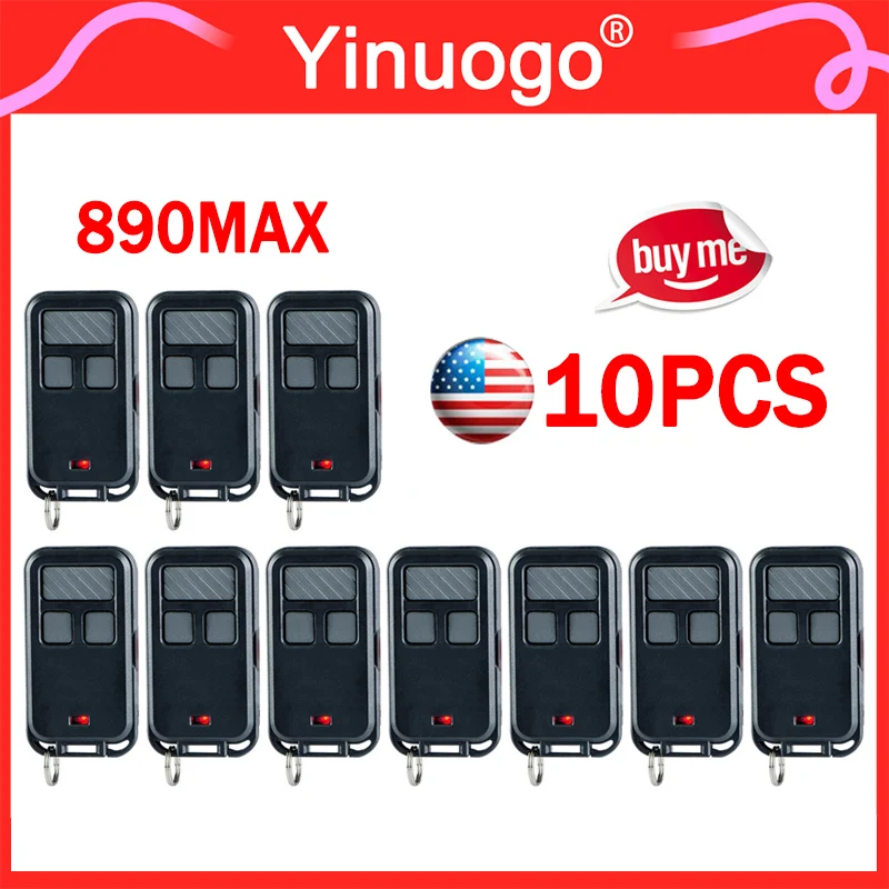 

10PCS 890MAX 3-Button Mini Remote Control Garage Door Opener