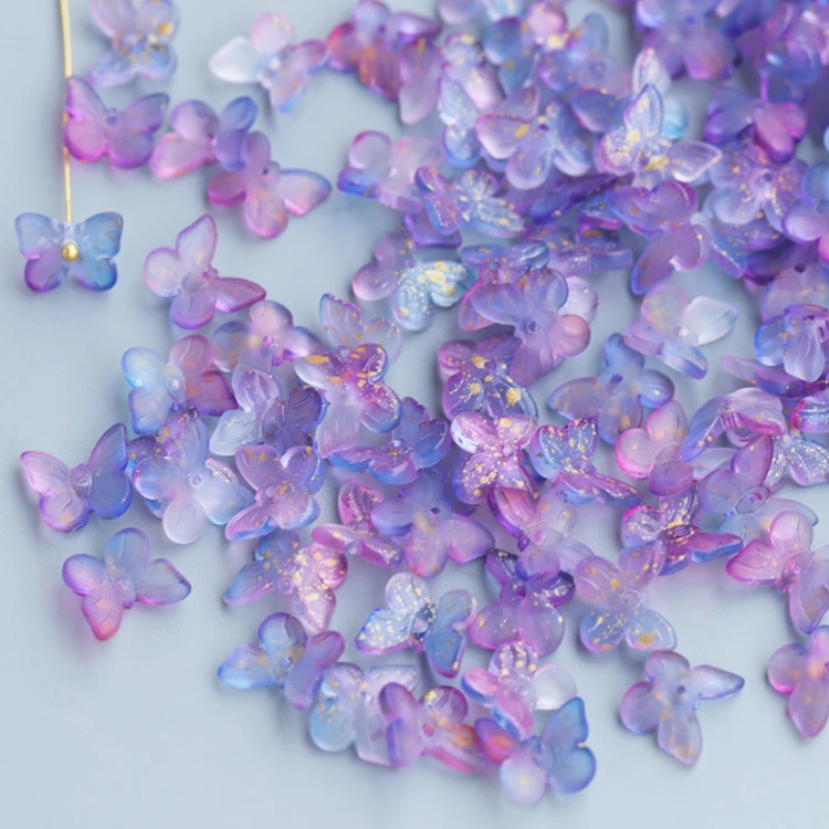 50pcsButterflyBeadsCzechGlassLooseSpacerBeadsForNeedleworkEarringsBraceletJewelry