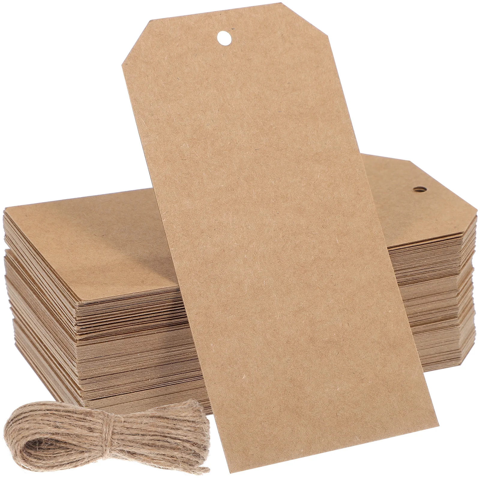 

Kraft Paper Gift Tags With String Clothing Wire Label Shipping Inventory Blank Bags Price