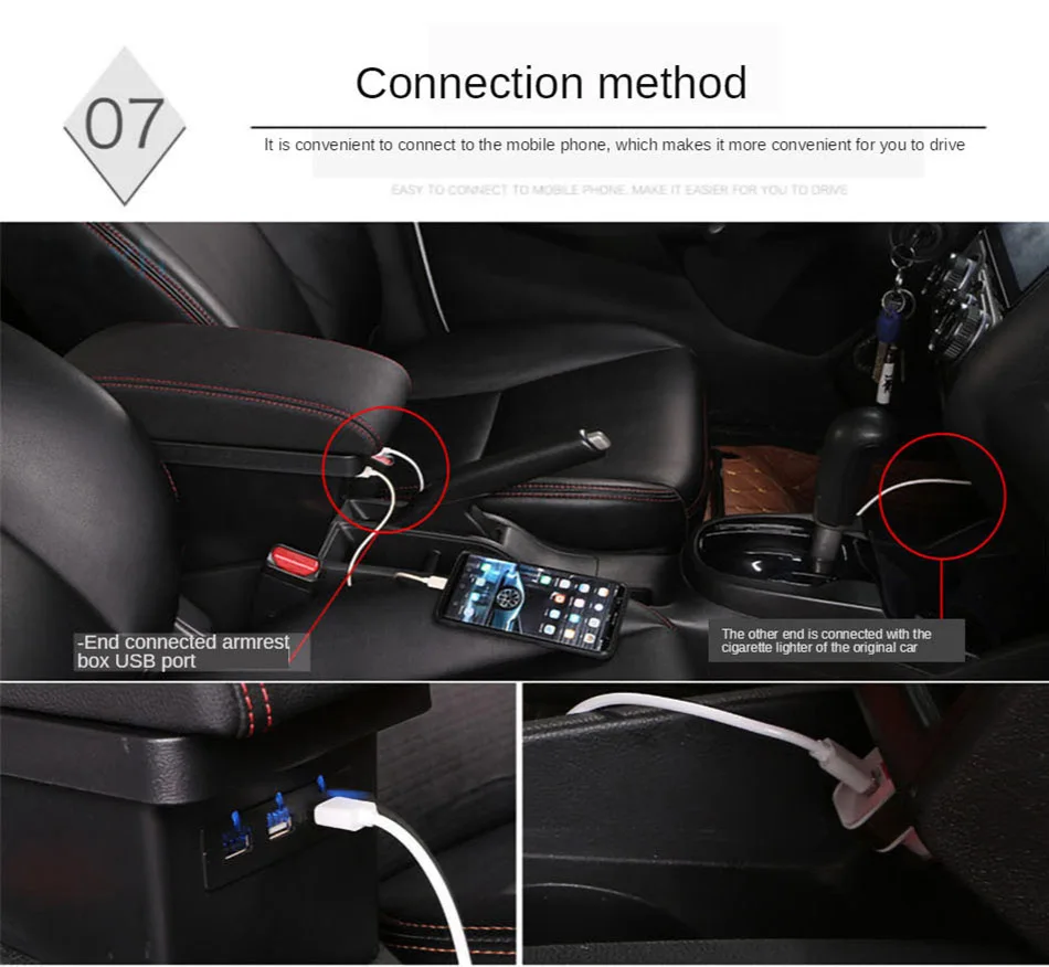 Für TOYOTA Yaris Armlehne Für TOYOTA Yaris Vitz Auto Armlehne box Auto Zubehör Innen Teile details Lagerung box Nachrüst teile – Detail 8