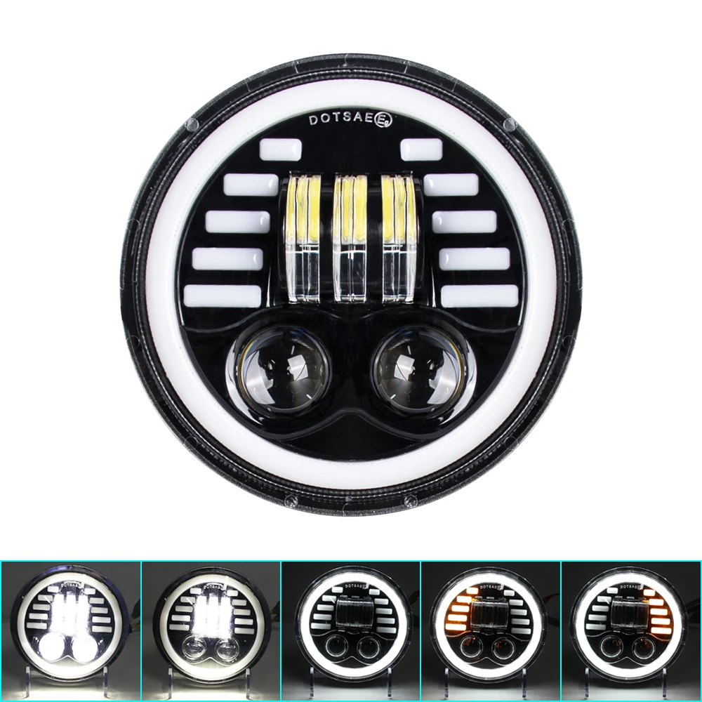 Moto 5.75 Pollici Led Faro Per Harley Sportster Iron 883 Dyna Triumph Street Speed Triple 5 3/4 "H4 Faro Per Bmw