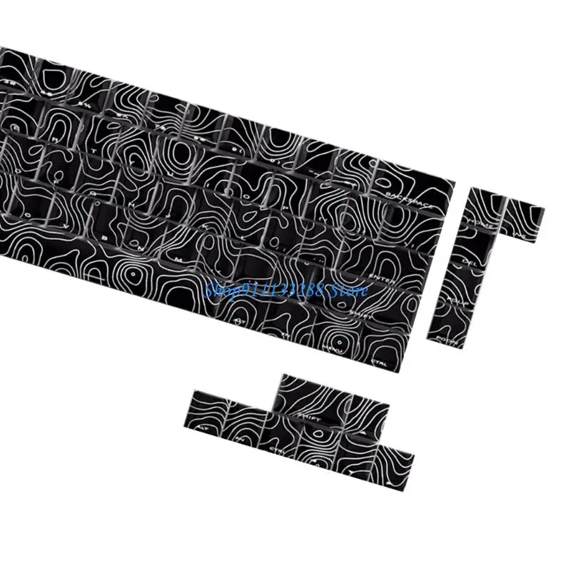 G88D 64/74Key Keycaps 세관 Contour3.0 Keycap 세트 측면 인쇄 백라이트 키 캡 60 61 63 기계식 키보드