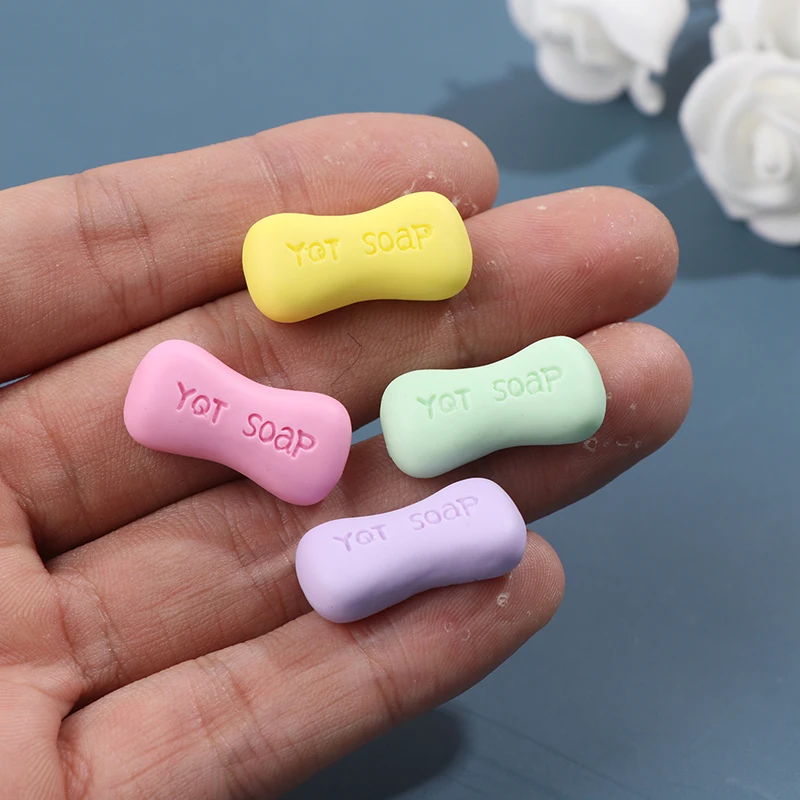 

4 colors/set Mini Soap Model Dollhouse Miniature 1/12 Scale Mini Soap Pretend Play Doll House Decoration
