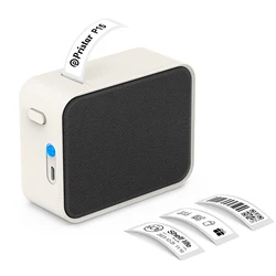 Portable Inkless Thermal Label Maker with Adhesive Sticker Tape (Black Printer)