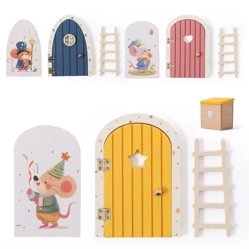 Wooden Mini Fairy Elf Door Home Decor