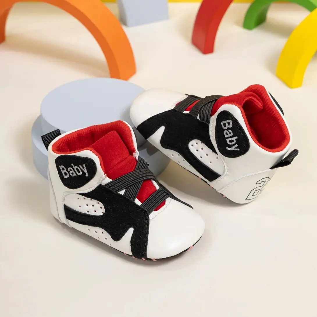 KIDSUN Casual High Gang Soft Sole Basketball Sports Baby Boy Girl Anti-slip First Walkers Infant Newborn baby shoes
