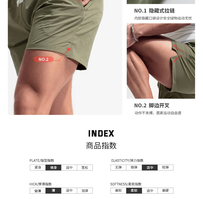 Description Picture 4 of itemRunning Outwear Quick Drying Fitness Breathable Casual Three Piece Pants