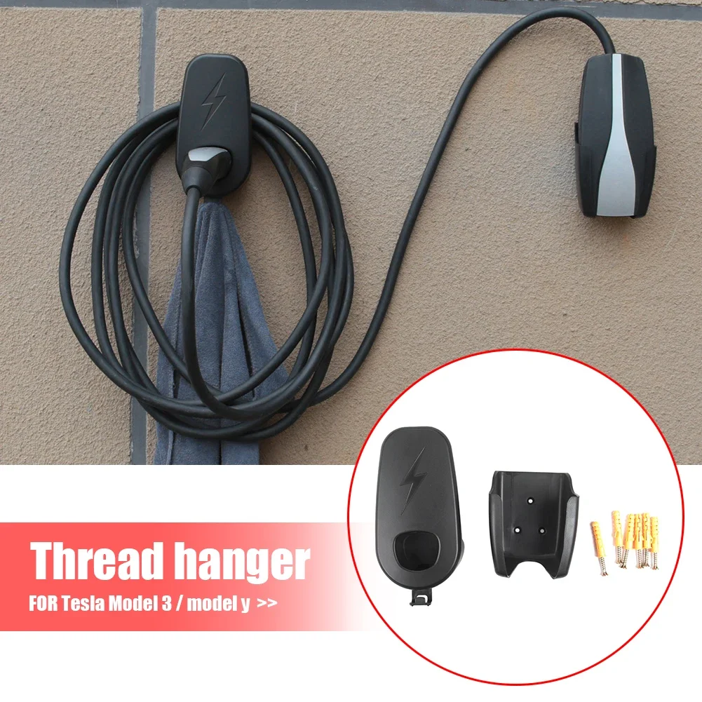 EV Charger Car Charging Cable Mount 1-2Pcs Car Charger Control Holder With Chassis Bracket Charger Cable Wall Holder Stand For Tesla Model 3 Y Car Parts