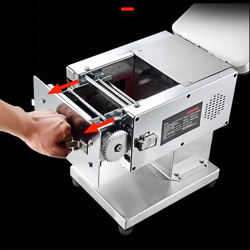Electric Meat Cutter Machine Raw Meat Slicer Blade Stainless Steel 750W 220V Fast Slicing Speeds Versatile Applications Easy 4