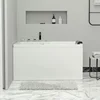 Simple Household Small Apartment Bathtub Acrylic Large Space Massage Bathtub Constant Temperature Surf Massage Sitting Bathtub W 5