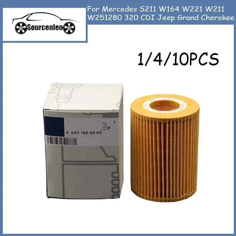 Per Mercedes S211 W164 W221 W211 W251 280 320 Cdi Jeep Grand Cherokee Filtro Olio Motore 6421800009