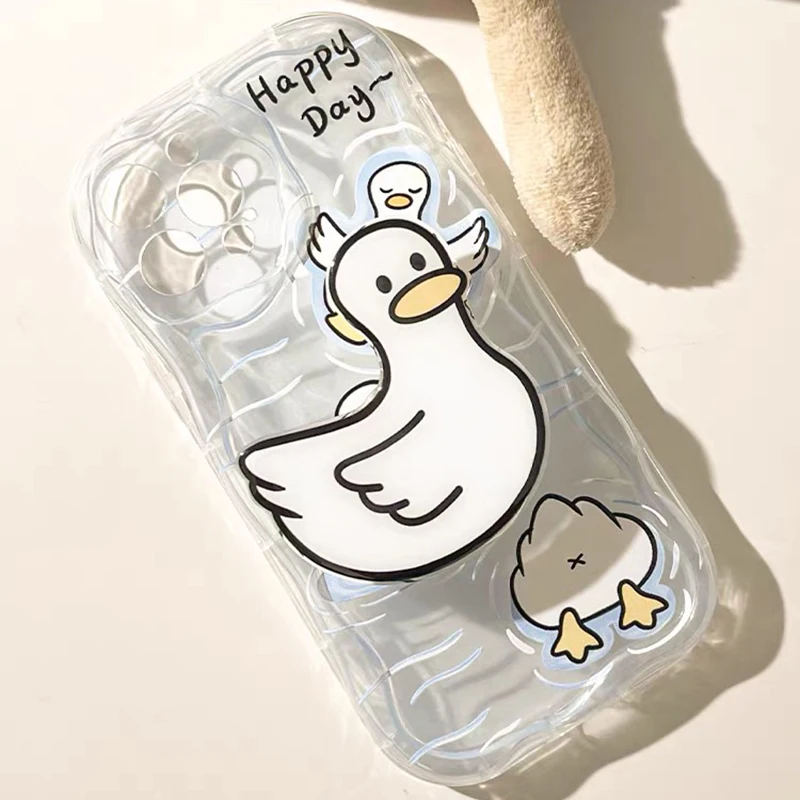 Gaga Duck Grip Tok Cartoon Soft Wave TPU Phone Case