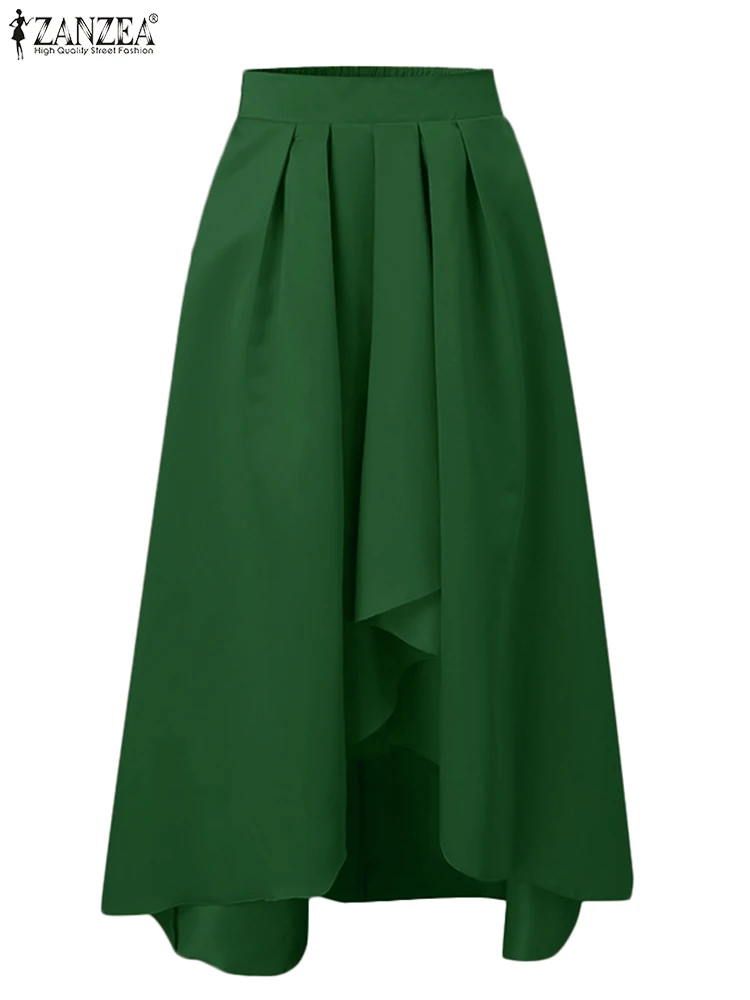 Polyester Elegant Maxi Skirt for Women Autumn Casual