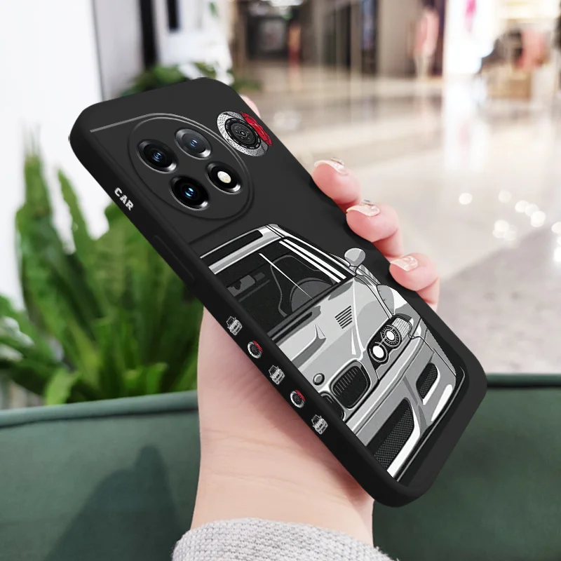 Sleek Silver White Liquid Silicone Car Phone Case