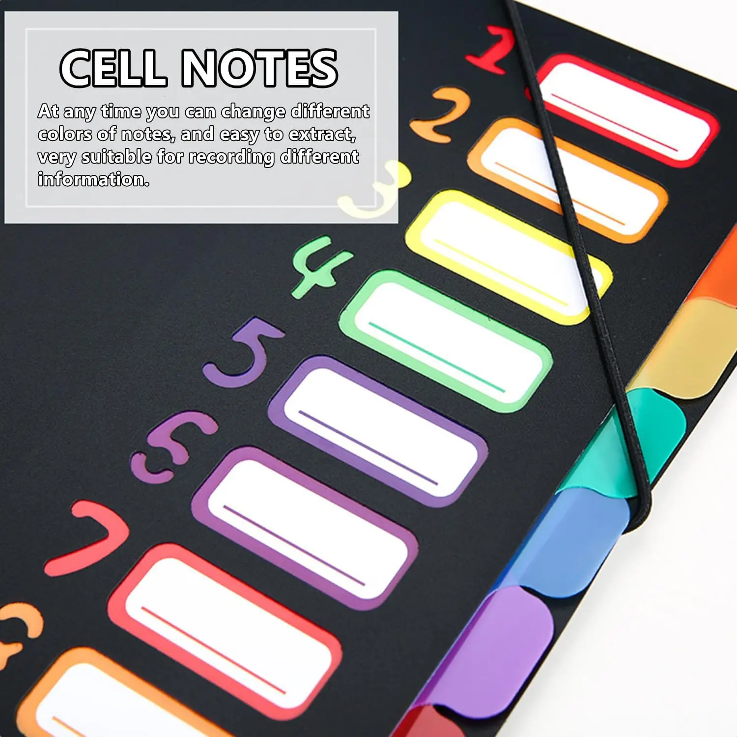 Rainbow Tab Expanding File Folder 24 Pockets Durable A4 Letter Size Organizer Water-Resistant Plastic Dividers