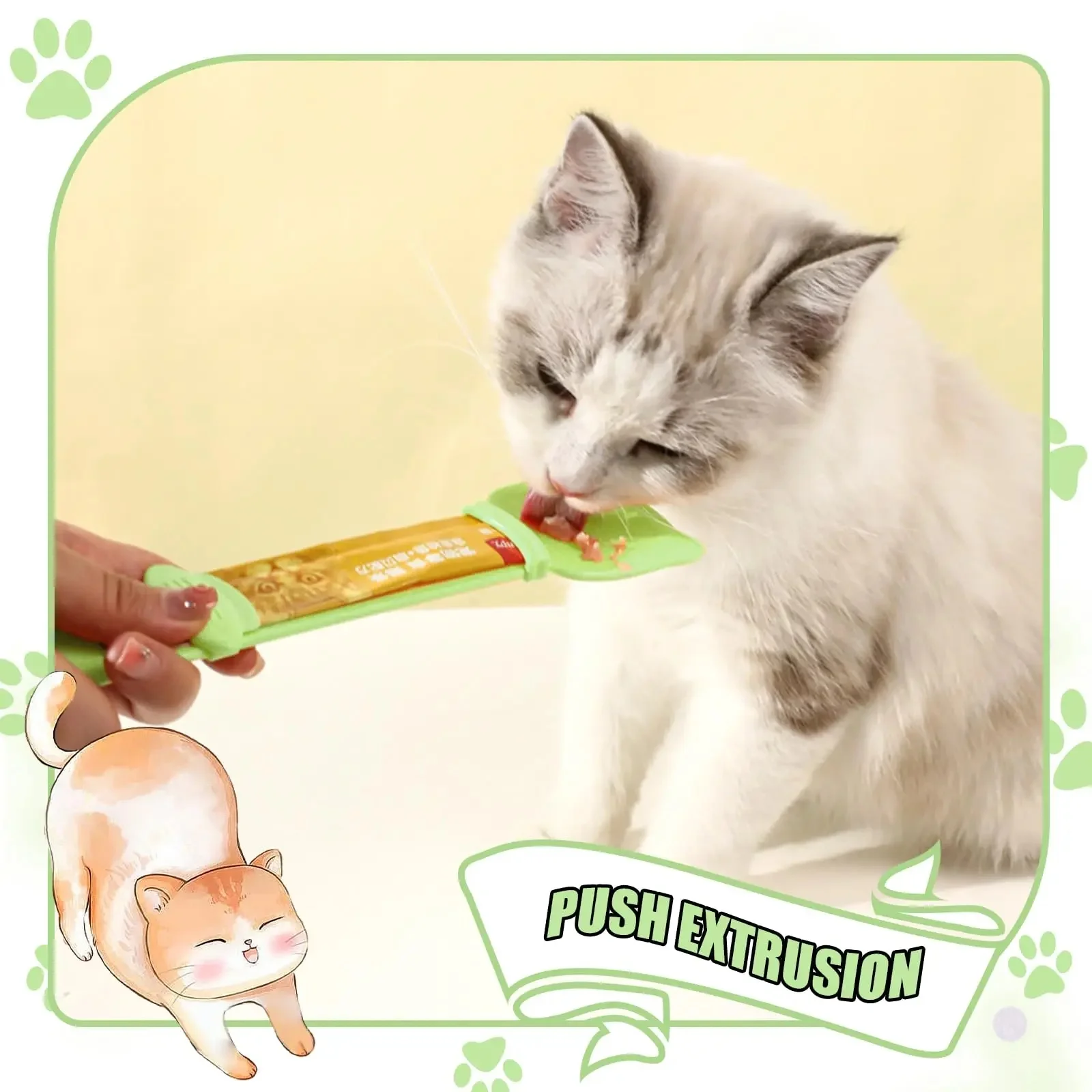 Cat Strip Squeeze Spoon Cat Strip Feeder Cat Wet Treats Dispense Spoon Cat Pet Food Spoon Feeding Multi Functional Pet Spoons