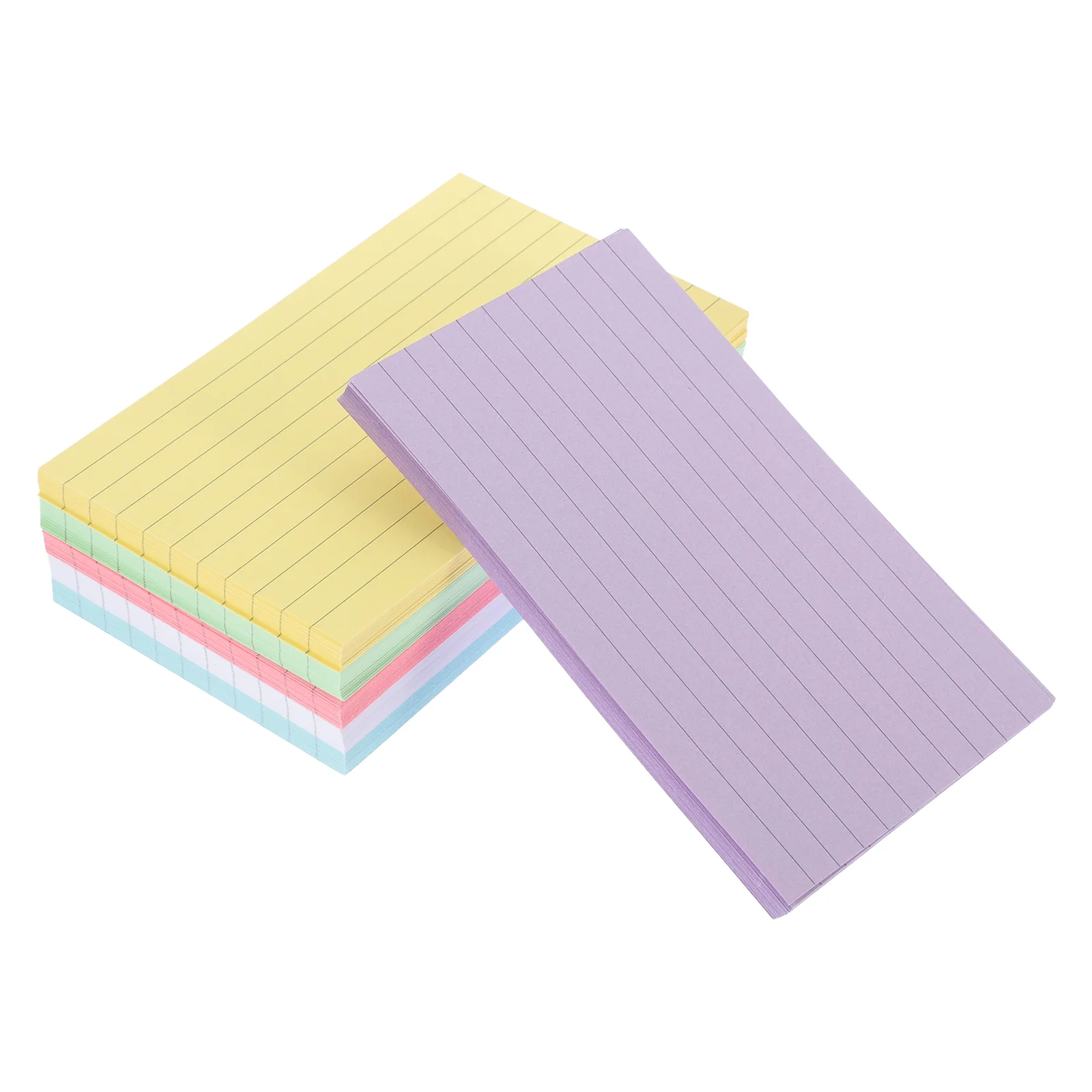 

300 Sheets Ruled Memo Note Study Cards Colored Small Flash Cards To Do List for Home School Office