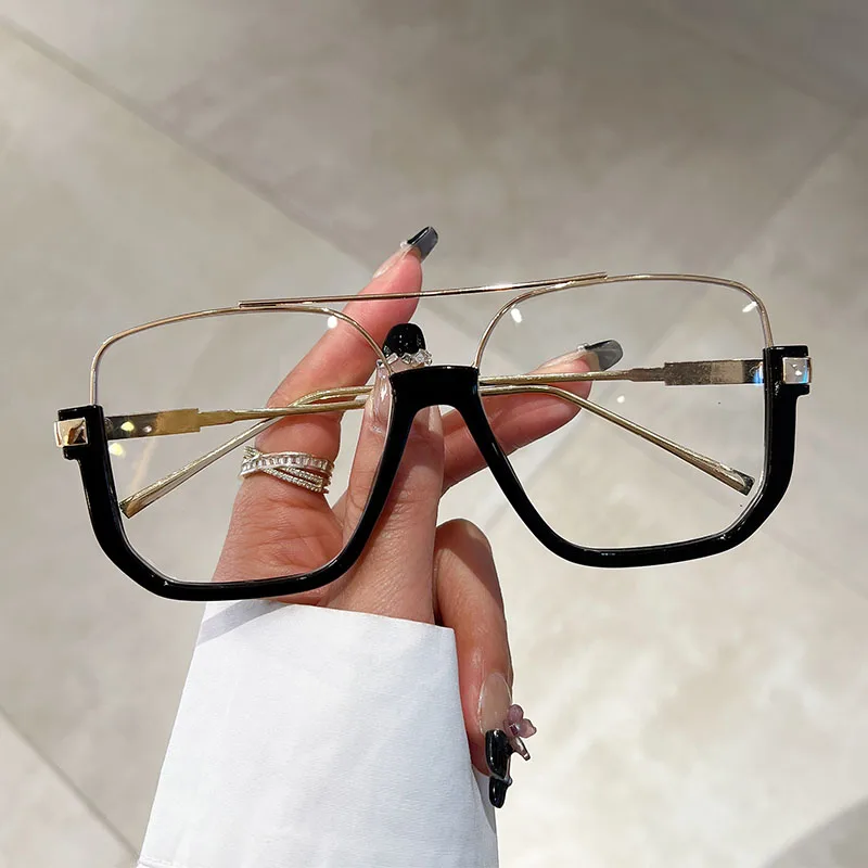 KAMMPT Vintage Oversized Sunglasses Fashion Men Women Square Shades Eyewear Trendy Ins Popular Brand Design UV400 Sun Glasses - Image 3